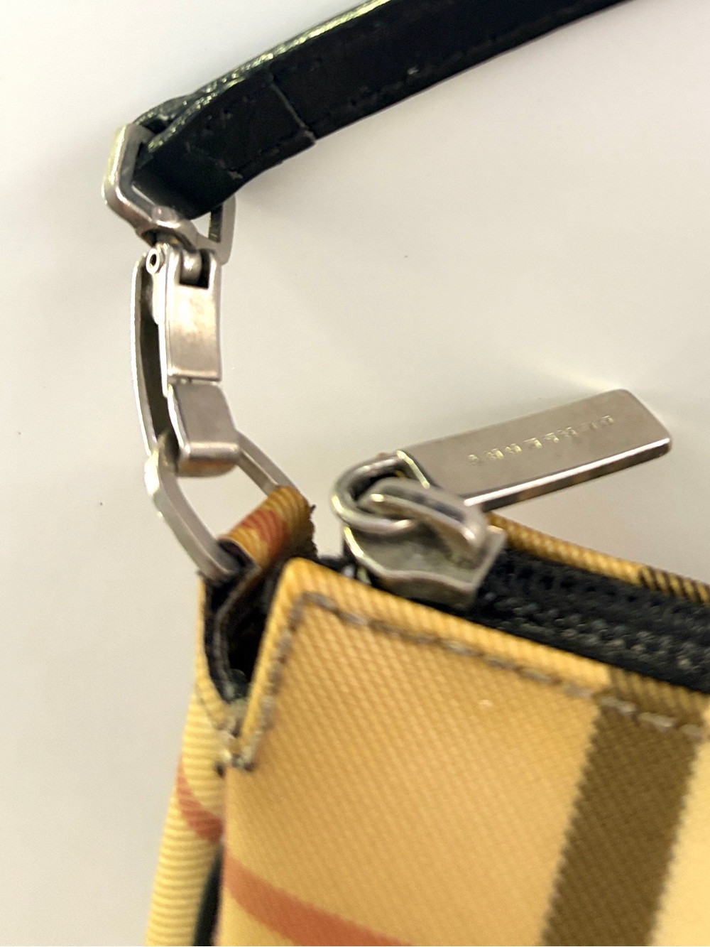 VINTAGE Burberry Bag Beige Nova Check Handbag Y2k 90s Pochette - Picture 9 of 16